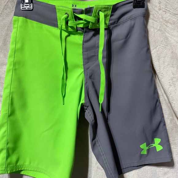 Under Armour Other - Under Armour Boy Green and Gray Swim Shorts